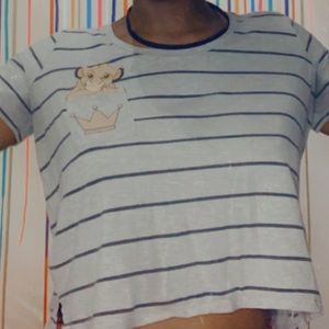 Striped Lion King crop top